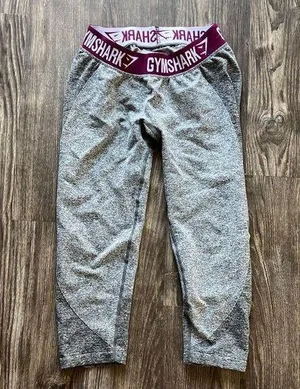 Gymshark Leggings Size Medium Gray Maroon thumbnail 1