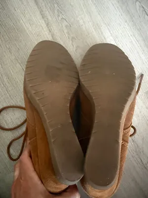 Sonoma Life+Style Suede Lace-Up Wedge Ankle Booties in Brown “Chestnut” Size 8.5 thumbnail 10