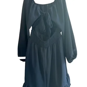 Elegant‎ Navy Blue Dress thumbnail 4