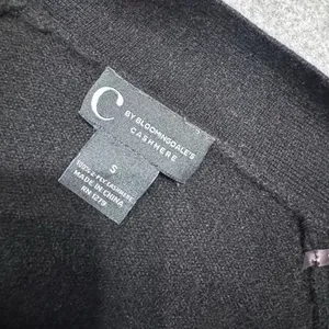 Long‎ Black Cardigan Duster Sweater Knit Open Front Pockets Cozy Layering small thumbnail 4