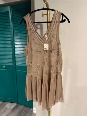 Free People NWT Women's Nightcap Embellished Slip - small thumbnail 5