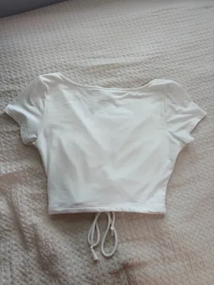 White Cutout Short Sleeve thumbnail 3