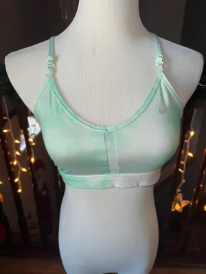Nike Dri - Fit Mint green and white sports bra thumbnail 1