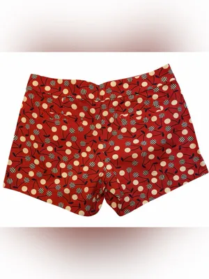 J. Crew Red Polka Dot Print Shorts thumbnail 2