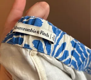 Abercrombie & Fitch XL Linen Skort Dress Blue Palm Pattern thumbnail 7