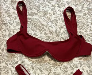SheIn Maroon Bikini thumbnail 1