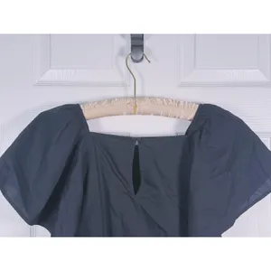 Abercrombie & Fitch Poplin Flutter Sleeve Top Small Black Preppy Quiet Luxury thumbnail 6