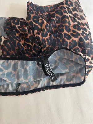 NEW Harna Moire Leopard print mesh pole dance shorts in size S thumbnail 6