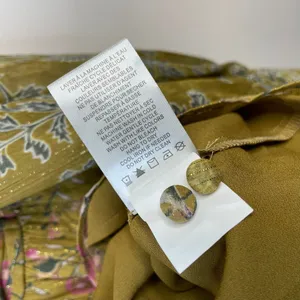 House of Harlow 1960 Mustard Floral Smocked Long Sleeve Flowy Smocked dress M thumbnail 12