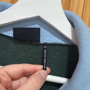 Urban Outfitters Out From Under Size Medium Green and Blue Collared Crop Top. thumbnail 5