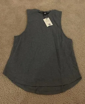 Work out open sides top shirt small size gray woman thumbnail 1