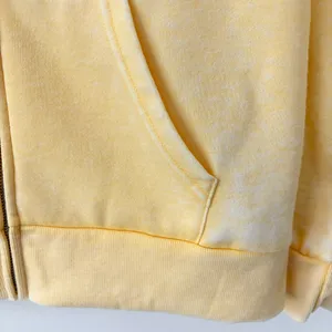 Las Vegas Yellow Burnout Zip-Up Hoodie thumbnail 3