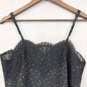 Lulus Polka Dot Lace Trim Cami Top Size Medium Minimal‎ Chic Going Out Indie thumbnail 6