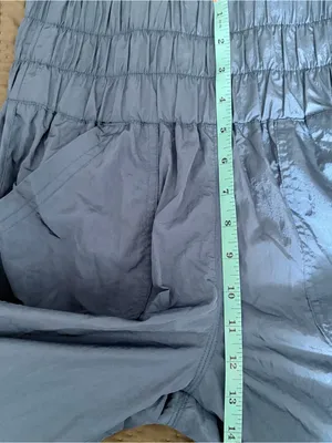 Free People FP Movement High Rise Smocked Way Home Jogger Pants Teal Blue XS thumbnail 4