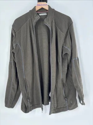 Smartwool green ribbed zip jacket xl thumbnail 1