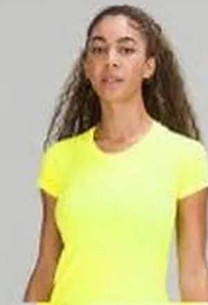 lululemon athletica Women's Short Sleeve Crew Top - Neon Yellow thumbnail 1