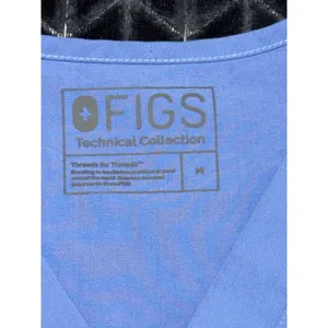 FIGS Women's Catarina V Neck Pocket Scrub Top Blue Short Sleeves Sz M thumbnail 5