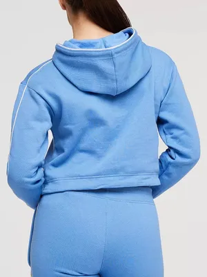 Cotopaxi Do Good Crop Hoodie Womens Large Lupine Blue Organic Sweatshirt thumbnail 2
