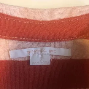 O'Neill Polo Shirt Striped Terracotta Cropped Short Sleeve S Boho‎ Skater Surf thumbnail 5