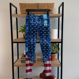 NWT Pelagic UPF 50 Mid-Rise Fiji Legging Hex Americamo, Small thumbnail 3