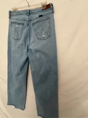 Wrangler Women Light Wash Distressed Mid Rise Loose Straight Sz 6 28x30(A876) thumbnail 10