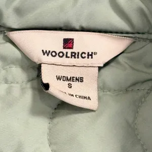 Woolrich Quilted‎ Light Sage Jacket Women Small Snap Button Coat Outdoor Winter thumbnail 5