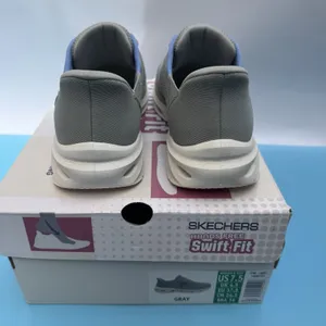 SKECHERS SWIFT FIT HANDS FREE ATHLETIC SNEAKERS SHOES WOMENS 7.5 Gray thumbnail 5