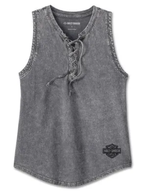 NWT Harley-Davidson Women’s Gray Sleeveless Top thumbnail 1