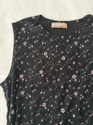 2000s Floral Top Black thumbnail 2