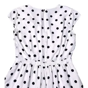 J.Crew Polka Dot Faux Wrap Mini Dress White Navy Blue Preppy Retro‎ Vibe Size 2 thumbnail 10