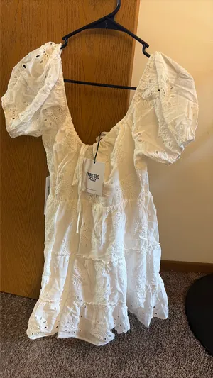 Princess Polly Mini Dress White thumbnail 3
