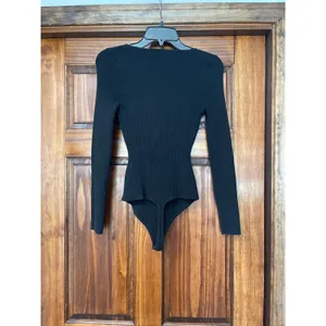 Abercrombie & Fitch knit Sweetheart neckline bodysuit M thumbnail 4