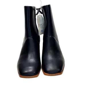 NWT Time and Tru Women's Square Toe Sz 8 Dress Boots Booties Black thumbnail 3