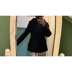 FS Limited Black Wool Blend Hooded Zip Front Coat Women Size M thumbnail 10