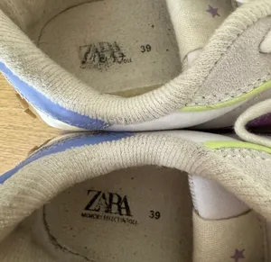 Zara Color Block Athletic Sneakers Purple Blue Beige Size 39 (8) Workout Relax thumbnail 6