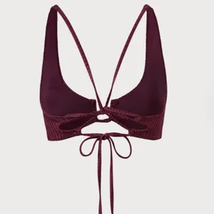 Berlook Burgundy Geometric U Neck Bikini Top ONLY 62 thumbnail 7