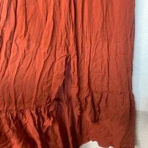 Thread social Anthropologie strapless burnt orange midi dress size‎ 6 vacation thumbnail 3