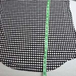 Anne Klein NWT Womens Polka Dot Split Neck Long Sleeve Blouse Black White Size M thumbnail 8