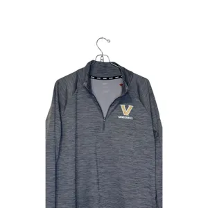 Nike Women‎ Top Pacer 1/2 Zip Long Sleeve Boxy Crop Gray Large thumbnail 4