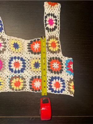 Bohemian Crochet Square Tank Top - Multi/White thumbnail 5