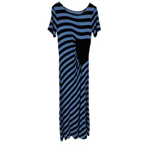 Anthropologie Moth Striped Maxi Dress Y2K 90s Coastal Cool Girl Stretch Nautical thumbnail 3