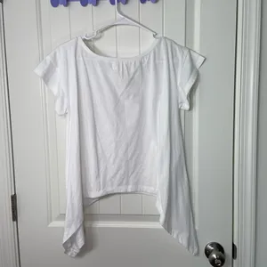 Dutch & Harley women’s solid white drapey relaxed casual short sleeve shirt‎ top thumbnail 5