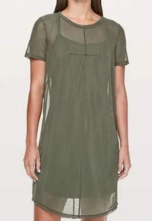 Lululemon Ready to Reach Dress Camo Green Mesh thumbnail 1