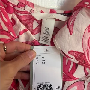 NWT H&M Pink and White Floral Dress thumbnail 3