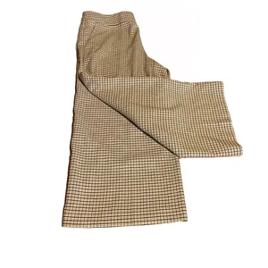 Loft Tan & Black Cropped Wide Leg Plaid Trousers (10) thumbnail 9