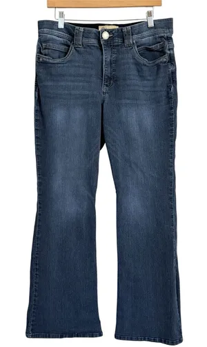 Democracy Ab Technology Jeans Women’s Size 12 Bootcut Flare Medium Wash Stretch thumbnail 1