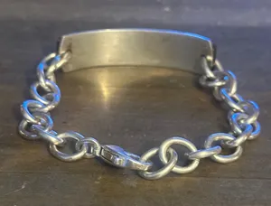Titanium Silver 925 Galaxy 1837 Collection ID Chain Link Bracelet thumbnail 6