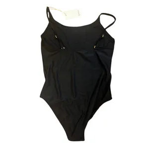 Quince Italian Cami One-Piece Swimsuit, Black, Size XL Minimalist Quiet Luxury thumbnail 2