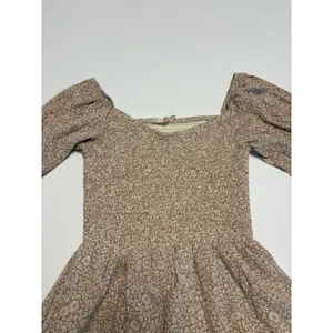 Altar'd State Mini Dress Women XS Tan Floral Smocked Tiered Balloon Sleeve thumbnail 2