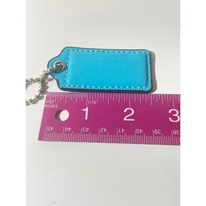 Coach Bag Hangtag Turquoise Blue Leather Replacement Charm Accessory thumbnail 4